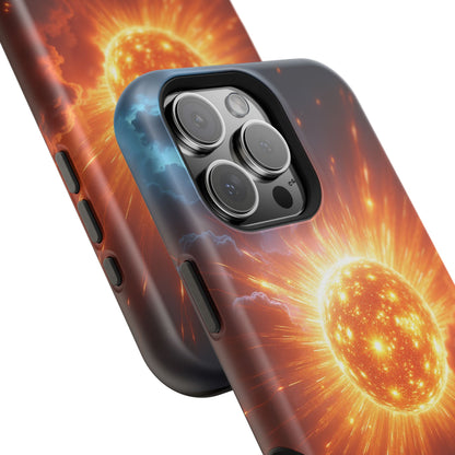 Sun Phone Case - Fiery Starburst iPhone Cover - Astronomy Gift for Him/Her