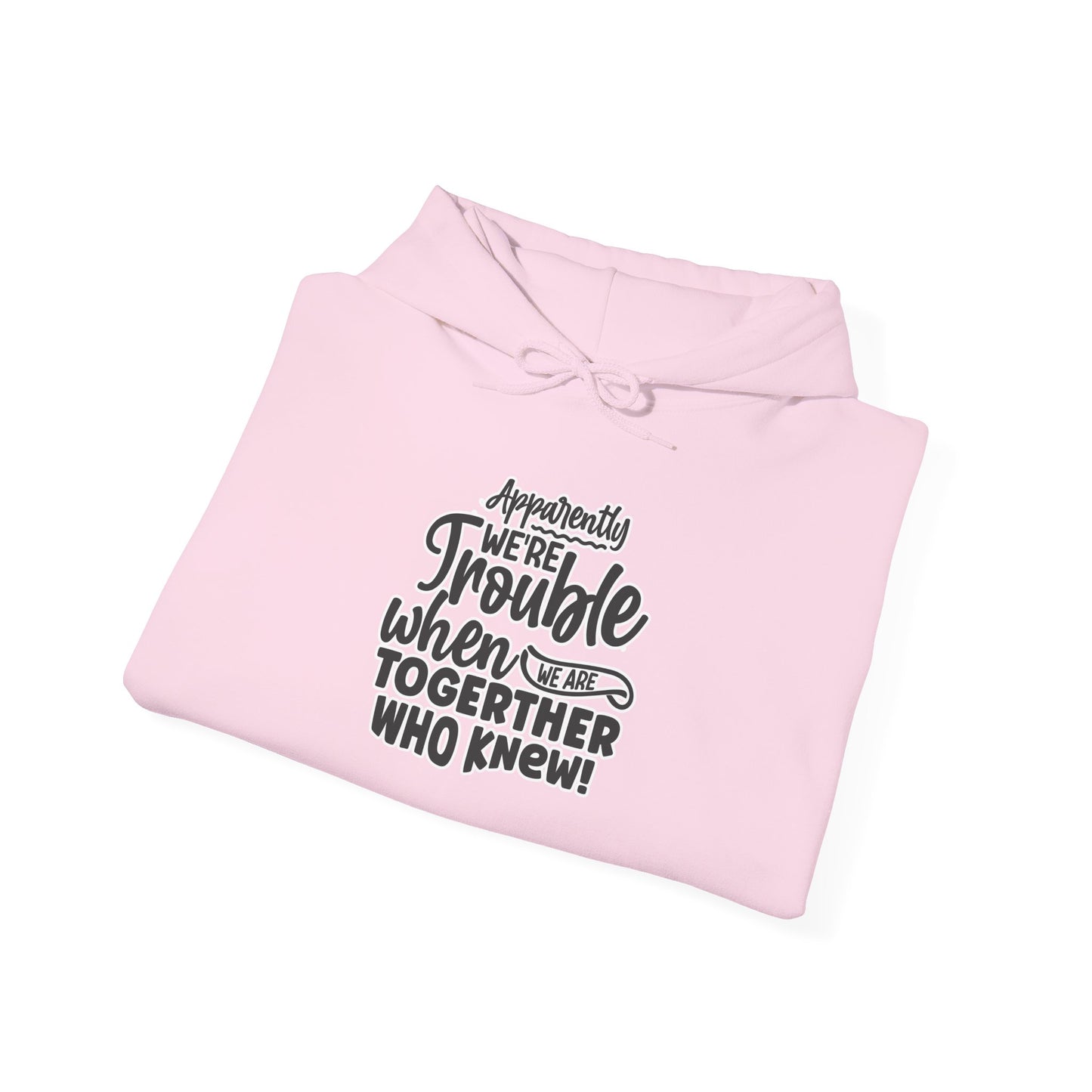 Apparently We're Trouble Hoodie – Fun & Bold Friendship