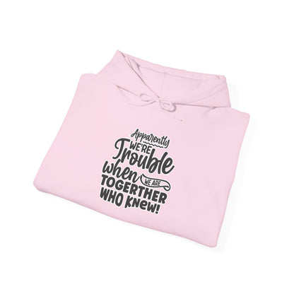 Apparently We're Trouble Hoodie – Fun & Bold Friendship