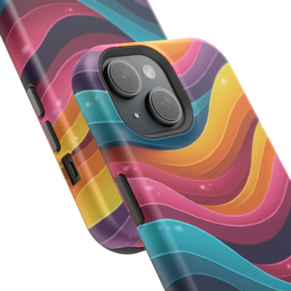 Colorful Wave Phone Case - Aesthetic iPhone Case, Bright Gift Idea, Trendy Summer Accessory