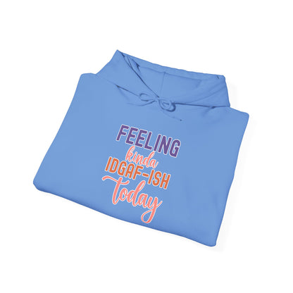 Feeling Kinda IDGAF-ish Today Hoodie Funny and Sassy Graphic Available in Multiple Colors & Sizes