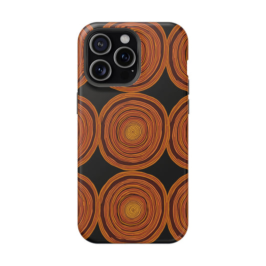Rustic Swirl iPhone Case - Boho Wood Grain Pattern - Aesthetic Phone Accessories