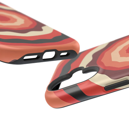 Retro Sunset iPhone Case - 70s Inspired Floral Design, Aesthetic Gift Idea
