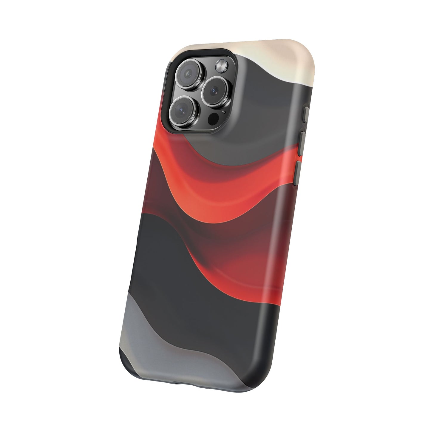 Red Wave Phone Case - Abstract Aesthetic iPhone Case | Modern Art Design | Gifts for Her | Dramatic Crimson Style