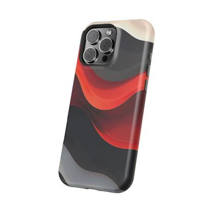Red Wave Phone Case - Abstract Aesthetic iPhone Case | Modern Art Design | Gifts for Her | Dramatic Crimson Style