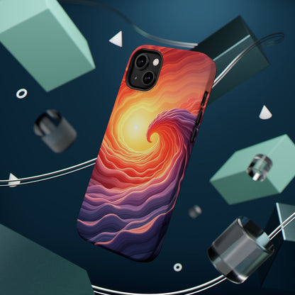 Sunburst Wave iPhone Case - Ocean Sunset Design, Aesthetic Beach Gift Idea