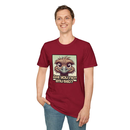 Funny Emu Graphic T-Shirt Are You Not Emu-sed? T-Shirt in Various Colors and Sizes