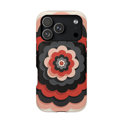 Floral Phone Case - Retro Flower iPhone Case, Aesthetic Gift Idea, Cute Pink Design