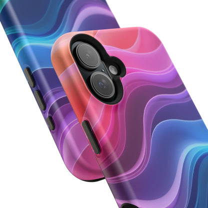 Pastel Wave Phone Case - Aesthetic iPhone Case | Lavender & Blue Gradient Design | Gifts for Her | Unique Art Print
