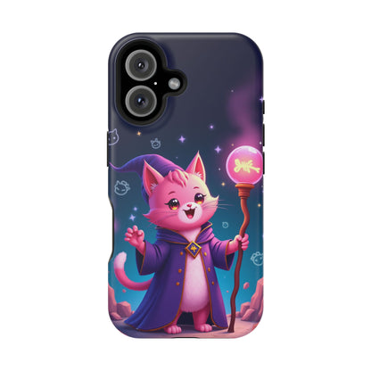 Magical Cat Sorcerer iPhone Case - Cute Fantasy Gift for Cat Lovers