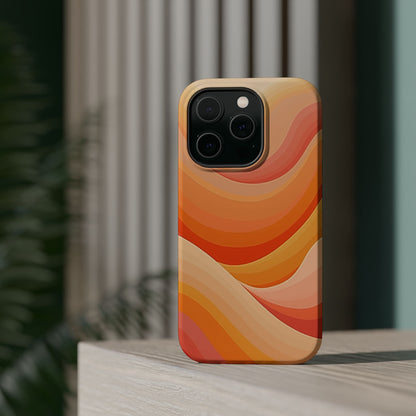 Retro Wave Phone Case - 70s Inspired Aesthetic | Orange Gradient iPhone Case | Gifts for Her | Vintage Style Sun Design