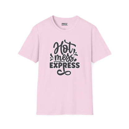 "Hot Mess Express" Funny & Bold T-Shirt – Ironic Confidence Tee for Chaotic, Cool, and Unapologetically You