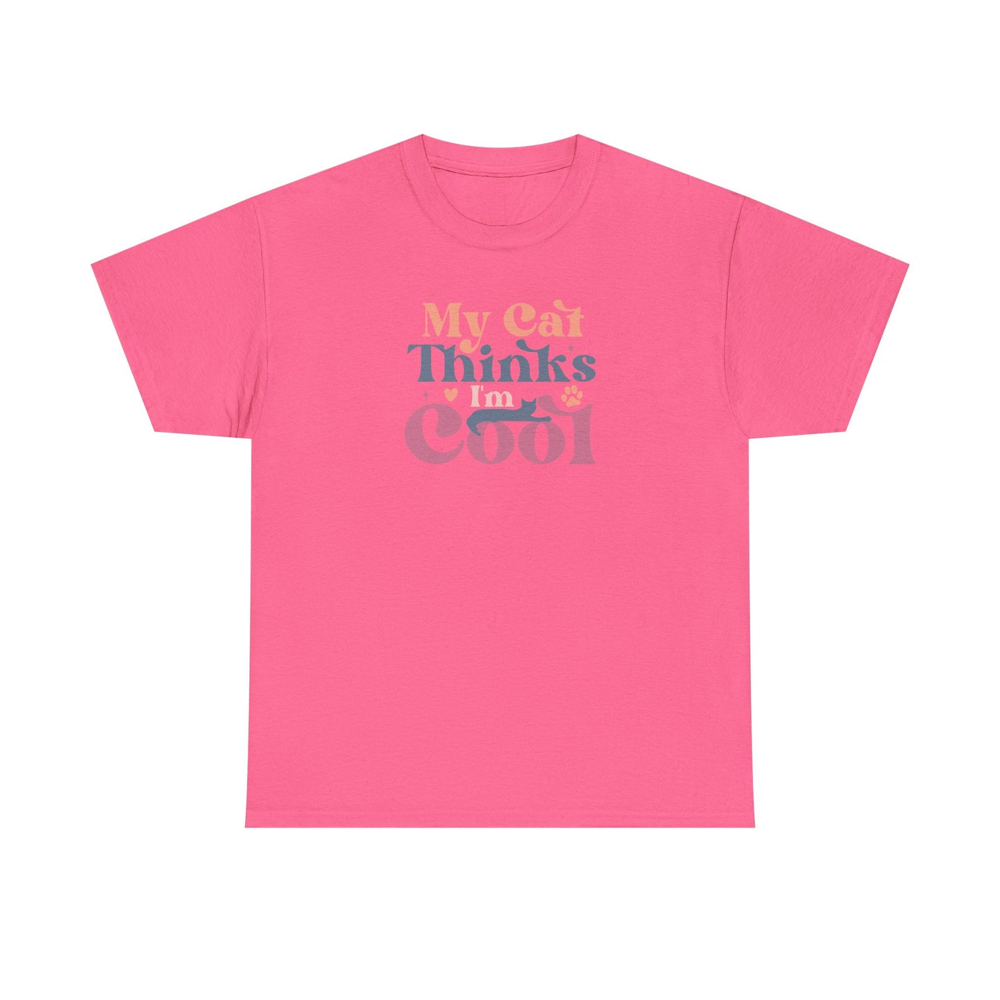 Funny Cat Lover T-Shirt – “My Cat Thinks I’m Cool” Graphic Tee – Gift for Proud Pet Owners