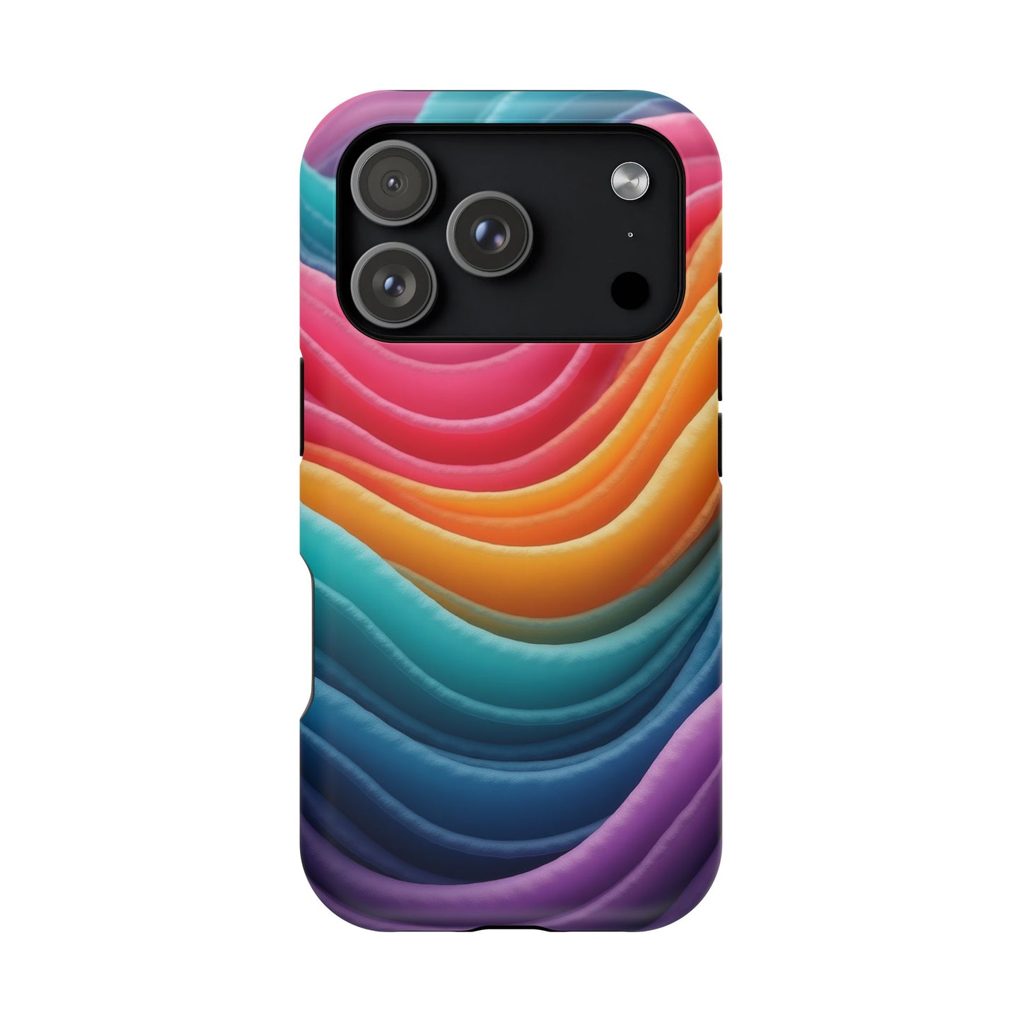 Colorful Wave Phone Case - Aesthetic iPhone Case, Pride Gift Idea, Trendy Summer Accessory