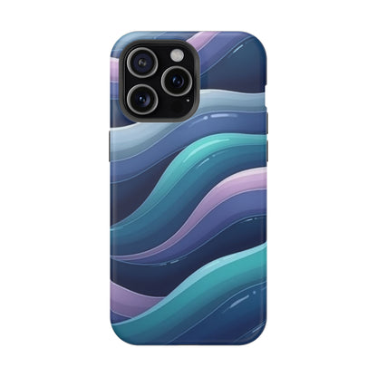 Blue Wave Phone Case - Aesthetic iPhone Case | Dark Moody Gradient Design | Gifts for Her | Unique Art Print