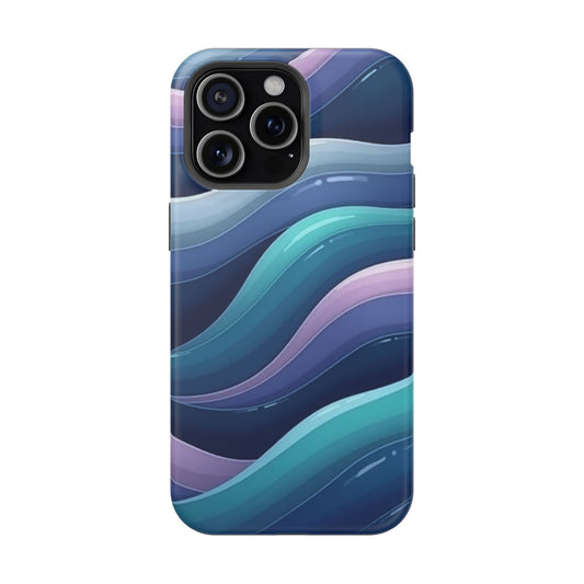 Blue Wave Phone Case - Aesthetic iPhone Case | Dark Moody Gradient Design | Gifts for Her | Unique Art Print