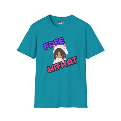 "Free KitKat" Anime Girl T-Shirt – Cute Kawaii Cat Hoodie Design