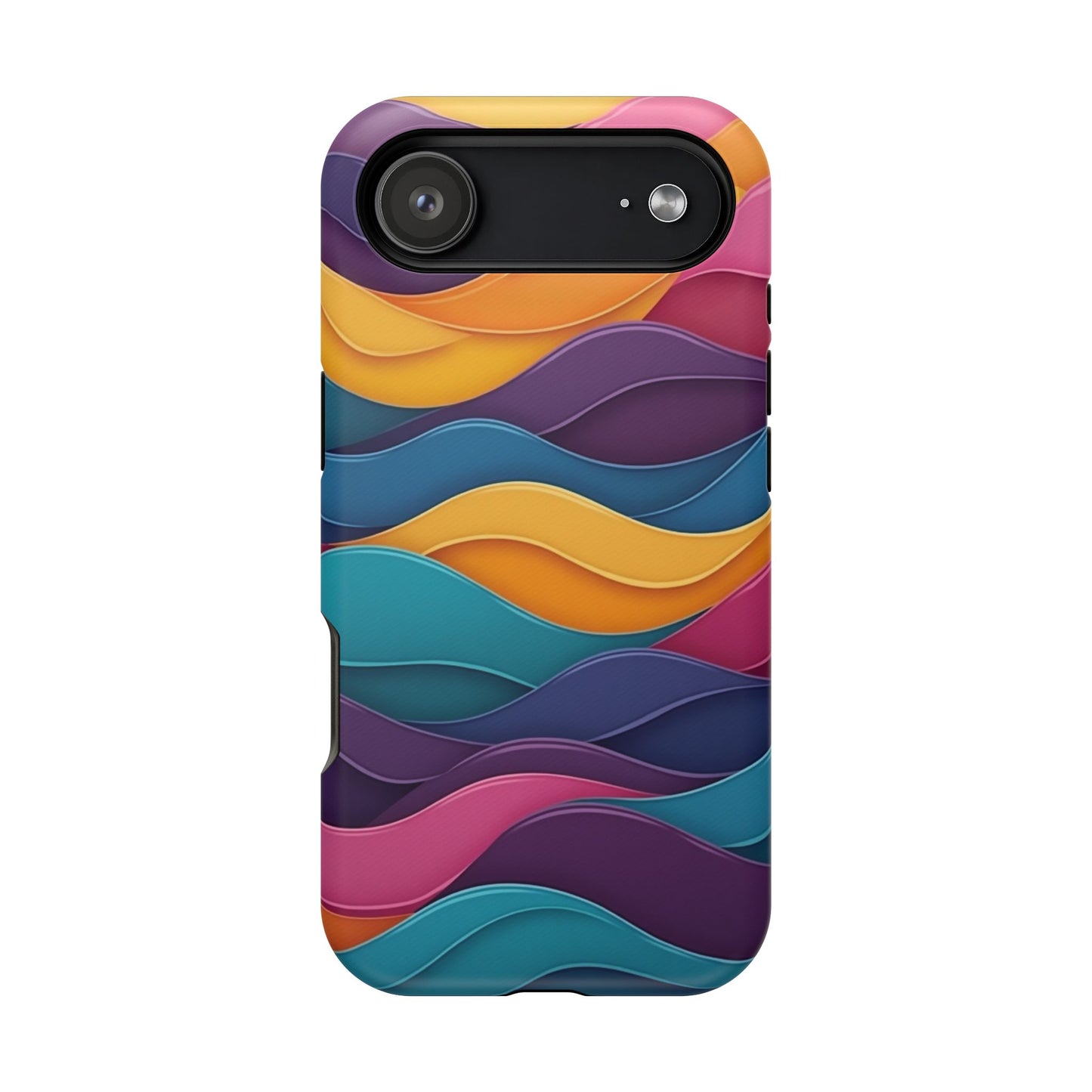 Colorful Wave Phone Case - Aesthetic iPhone Case, Bright Gift Idea, Trendy Summer Accessory