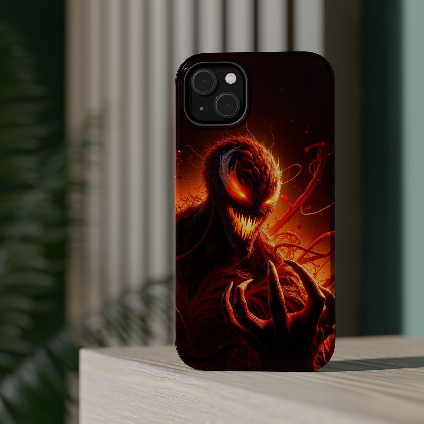 Fiery Alien Phone Case - Aesthetic iPhone Case | Sci-Fi Art Design | Gifts for Him | Unique Phone Accessories