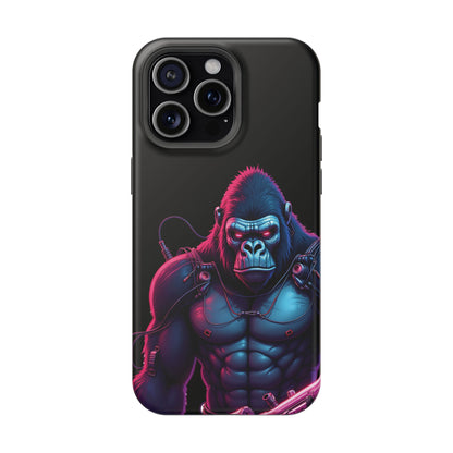 Cyber Primal Phone Case – Neon Power, Gorilla Strength