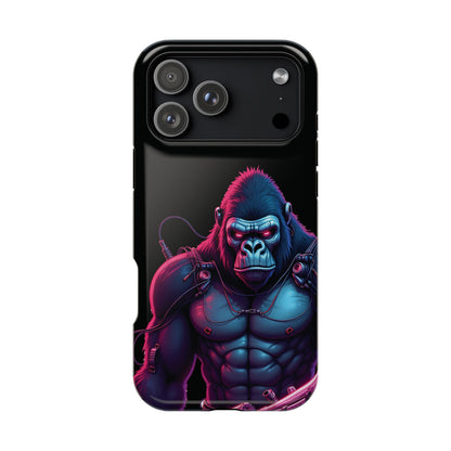Cyber Primal Phone Case – Neon Power, Gorilla Strength