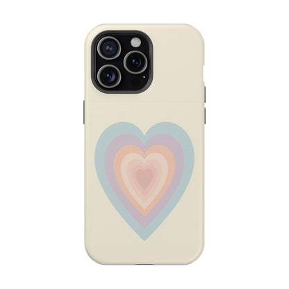 Pastel Heart iPhone Case - Retro Aesthetic Y2K Gift - Cute Phone Accessories