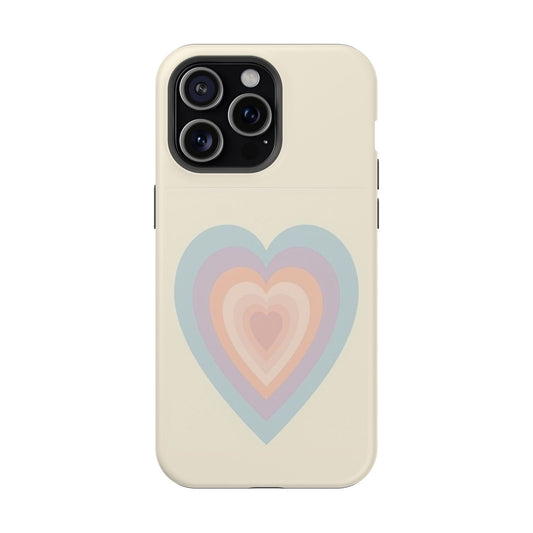 Pastel Heart iPhone Case - Retro Aesthetic Y2K Gift - Cute Phone Accessories