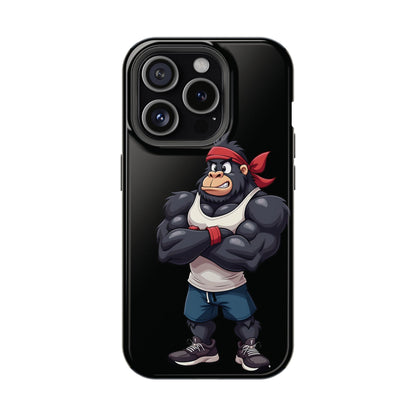 Red Band Gym Gorilla Phone Case – Fierce Style Meets Tough Protection