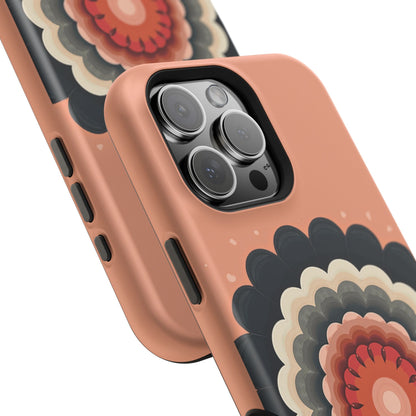 Earth Tone Mandala iPhone Case - Bohemian Floral Design, Aesthetic Gift Idea