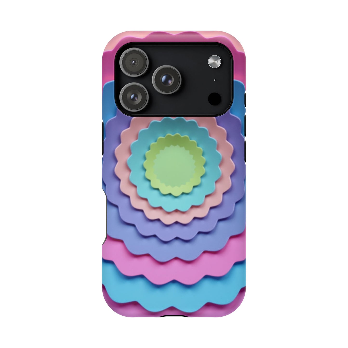 Layered Bloom iPhone Case - Pastel Flower Design, Cute Aesthetic Gift Idea