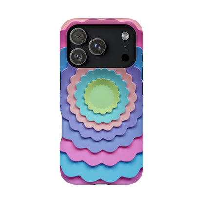 Layered Bloom iPhone Case - Pastel Flower Design, Cute Aesthetic Gift Idea