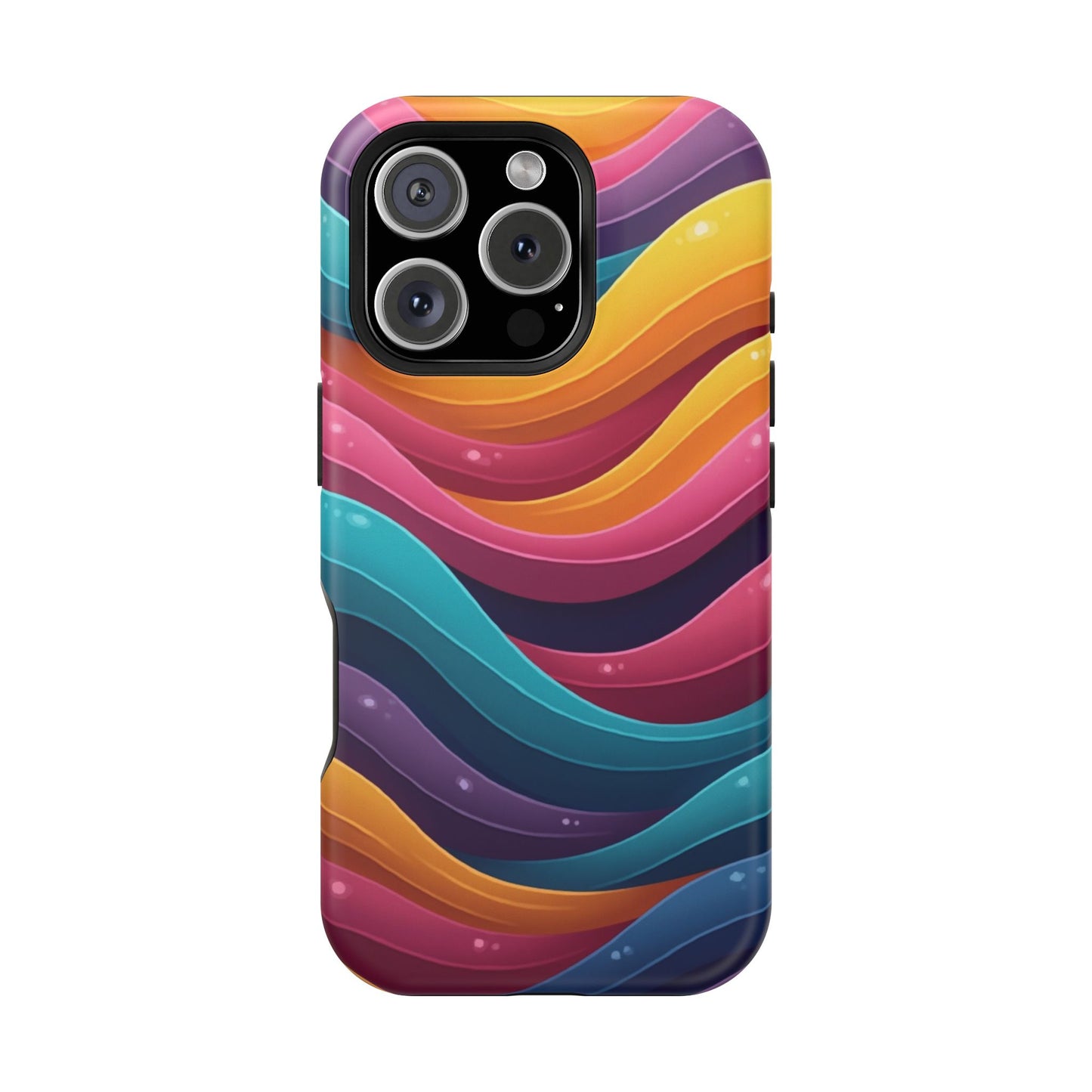 Colorful Wave Phone Case - Aesthetic iPhone Case, Bright Gift Idea, Trendy Summer Accessory