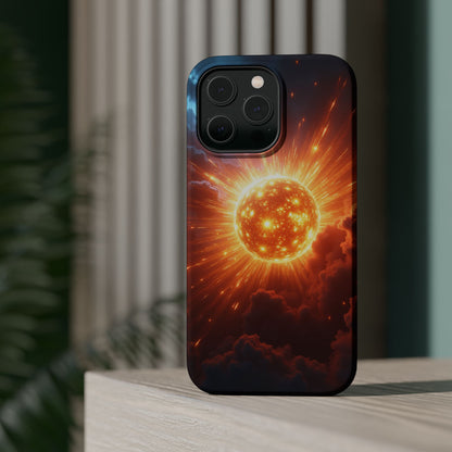 Sun Phone Case - Fiery Starburst iPhone Cover - Astronomy Gift for Him/Her