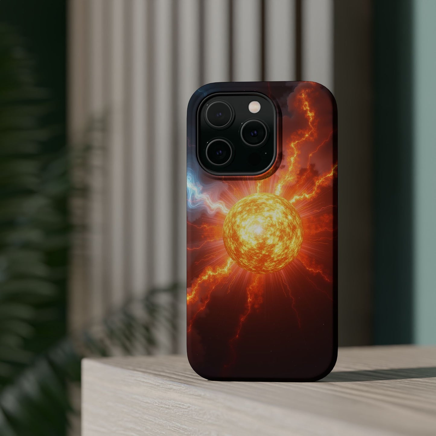 Solar Flare iPhone Case - Fiery Sunburst Space Design - Astronomy Gift Idea