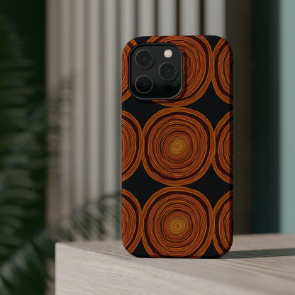 Rustic Swirl iPhone Case - Boho Wood Grain Pattern - Aesthetic Phone Accessories