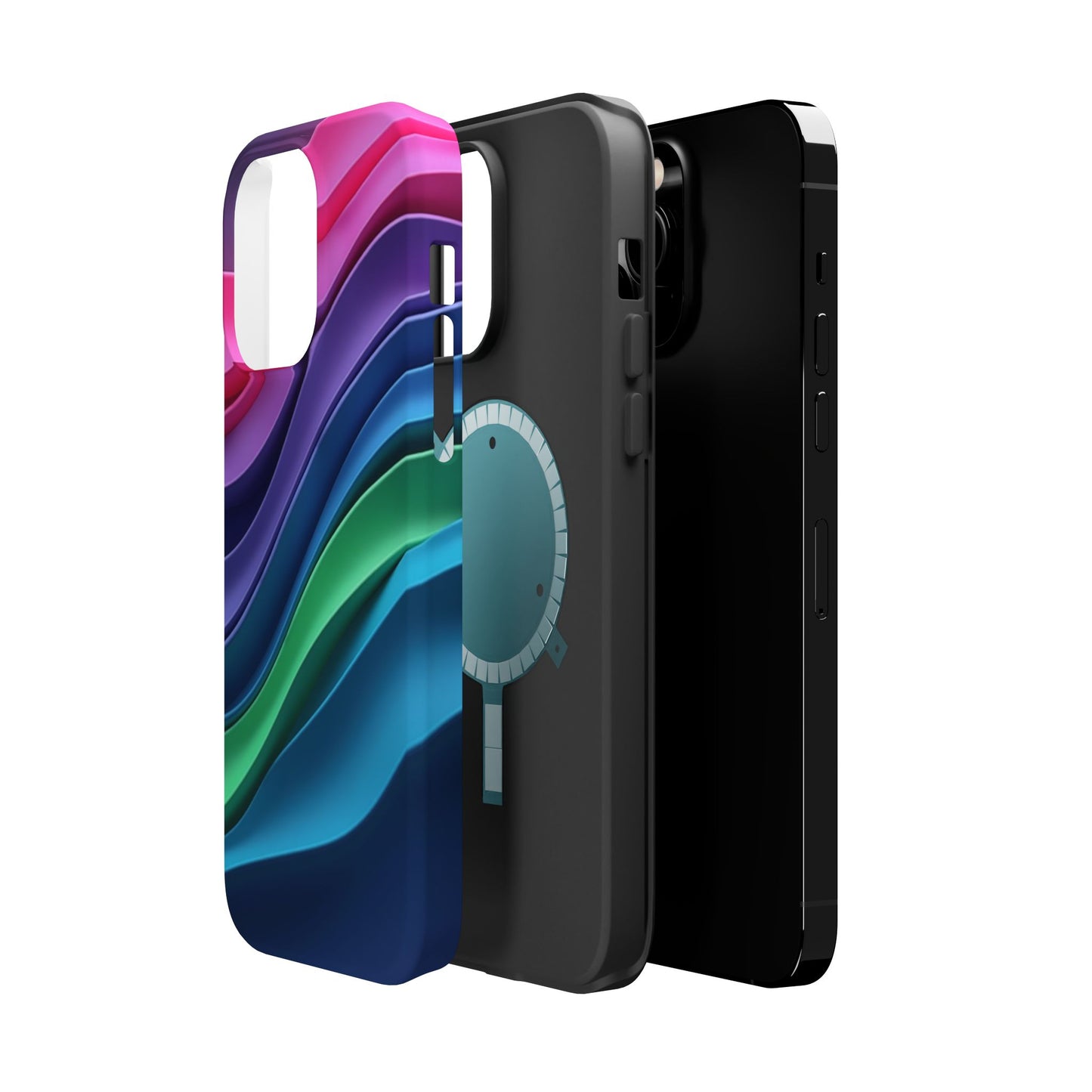 Rainbow Wave Phone Case - Colorful Abstract Design | Aesthetic iPhone Case | Trendy Gifts for Her | Vivid Gradient Art