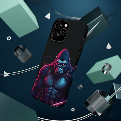 Cyber Primal Phone Case – Neon Power, Gorilla Strength