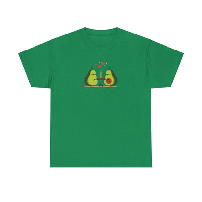 Cute Avocado Couple T-Shirt – “Avocuddles Date Night” – Funny Romantic Tee for Foodie Lovers & Veggie Fans