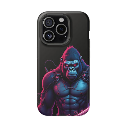 Cyber Primal Phone Case – Neon Power, Gorilla Strength