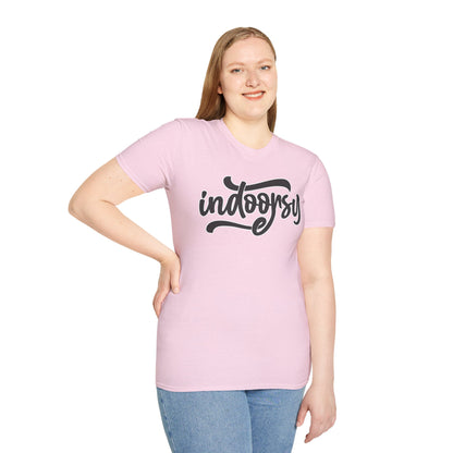 "Indoorsy" Funny Indoor Lifestyle T-Shirt – Quirky & Cozy Graphic Tee for Homebodies, Introverts & Lazy Legends