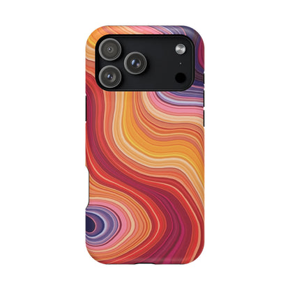 Lava Flow iPhone Case - Abstract Swirl Design, Trendy Aesthetic Gift Idea