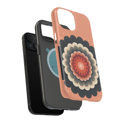 Earth Tone Mandala iPhone Case - Bohemian Floral Design, Aesthetic Gift Idea