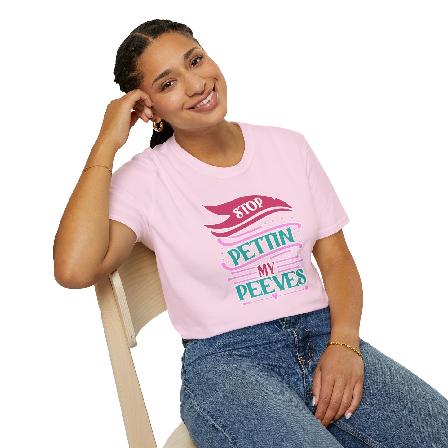 "Stop Pettin’ My Peeves" Funny Sassy T-Shirt – Ironic Petting-Proof Graphic Tee for the Overwhelmed & Underappreciated