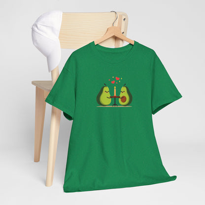 Cute Avocado Couple T-Shirt – “Avocuddles Date Night” – Funny Romantic Tee for Foodie Lovers & Veggie Fans