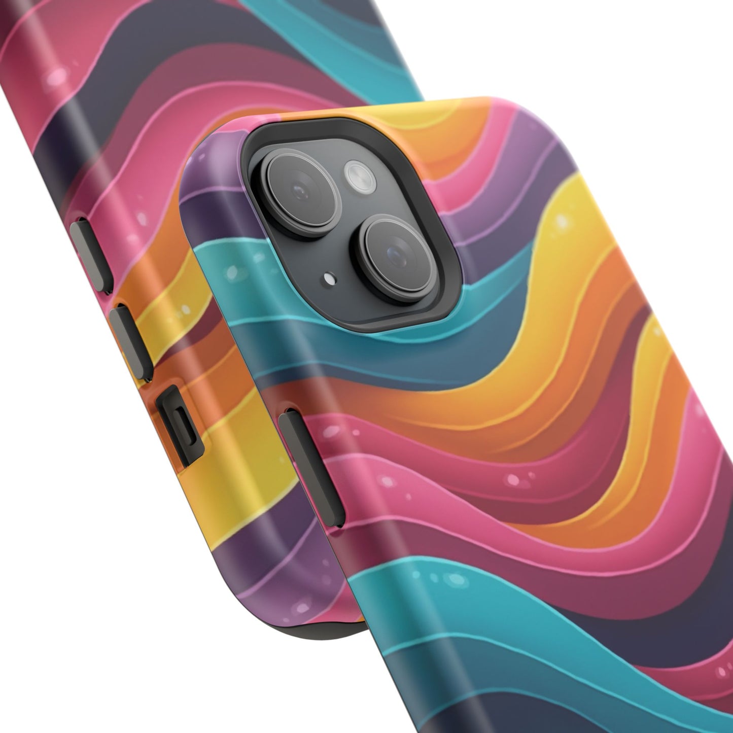 Colorful Wave Phone Case - Aesthetic iPhone Case, Bright Gift Idea, Trendy Summer Accessory