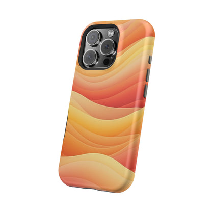 Sunset Wave Phone Case - Aesthetic Orange iPhone Case, Golden Hour Gift Idea, Trendy Beach Vibes