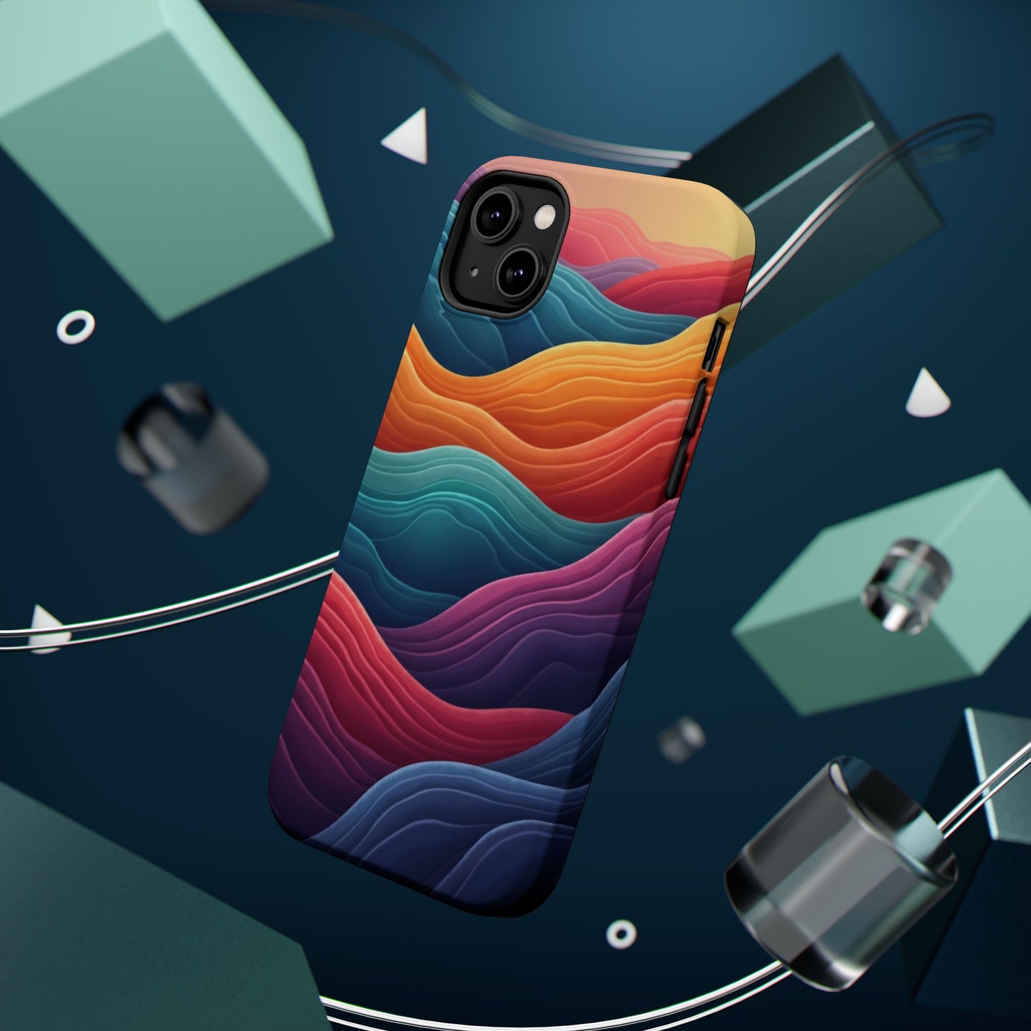 Abstract Wave Phone Case - Aesthetic iPhone Case, Pastel Gift Idea, Trendy Summer Accessory