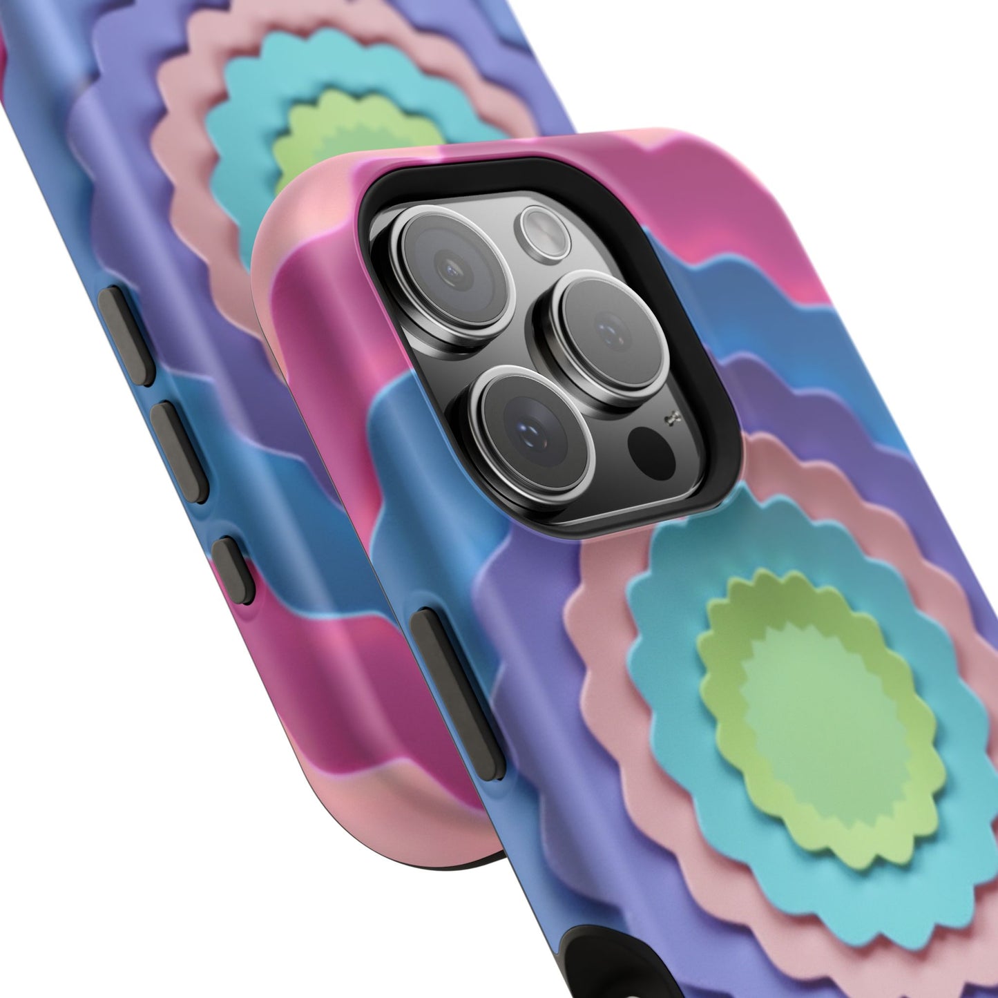 Layered Bloom iPhone Case - Pastel Flower Design, Cute Aesthetic Gift Idea