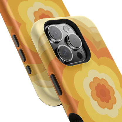 Vintage Floral iPhone Case - 70s Retro Flower Design, Groovy Aesthetic Gift Idea