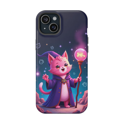 Magical Cat Sorcerer iPhone Case - Cute Fantasy Gift for Cat Lovers